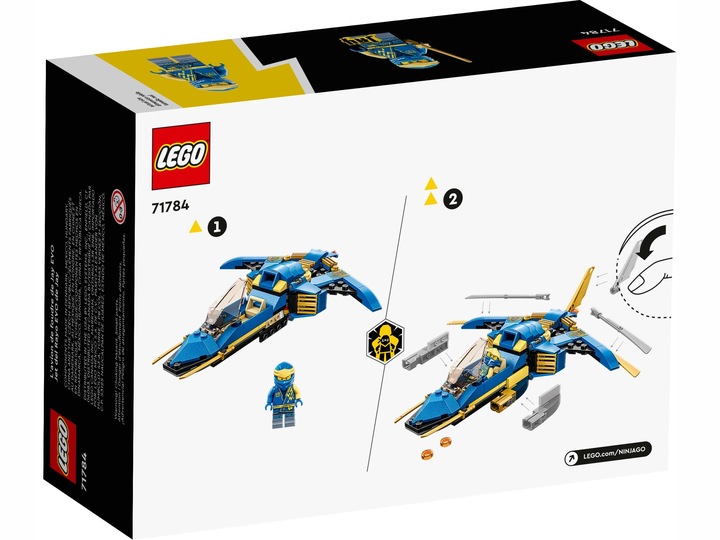 LEGO Ninjago Odrzutowiec ponaddźwiękowy Jay’a EVO 71784 + Lodowy smok 30649