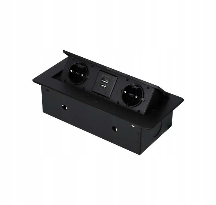 Gniazdo Nablatowe Chowane w Blat Kuchenny Potrójne Wpuszczane 2X 230V