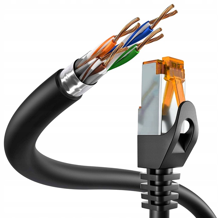 KABEL SIECIOWY LAN PATCHCORD ETHERNET ROUTER TV RJ45 SFTP CAT6a kat 6a 20M