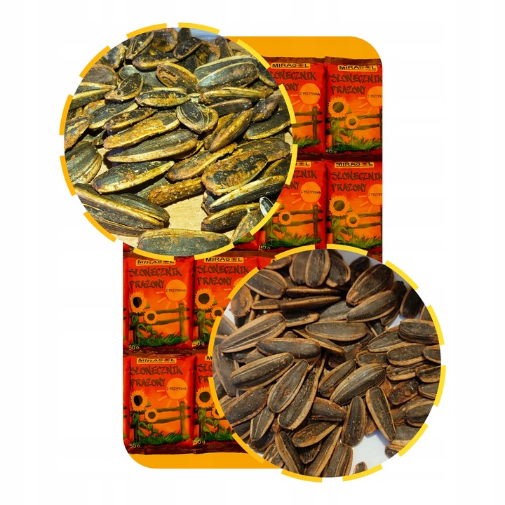 SŁONECZNIK MIRASOL Z PRZYPRAWAMI 150G TURECKI DUŻE PRAŻONE ZIARNO