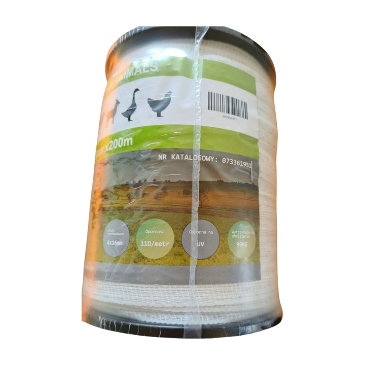 TAŚMA OGRODZENIOWA BASIC DLA KONI 200 MB / 20 MM BIAŁA PASTUCH