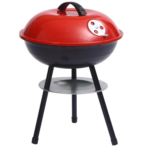 GRILL WĘGLOWY OGRODOWY OKRĄGŁY Z POKRYWĄ POPIELNIK