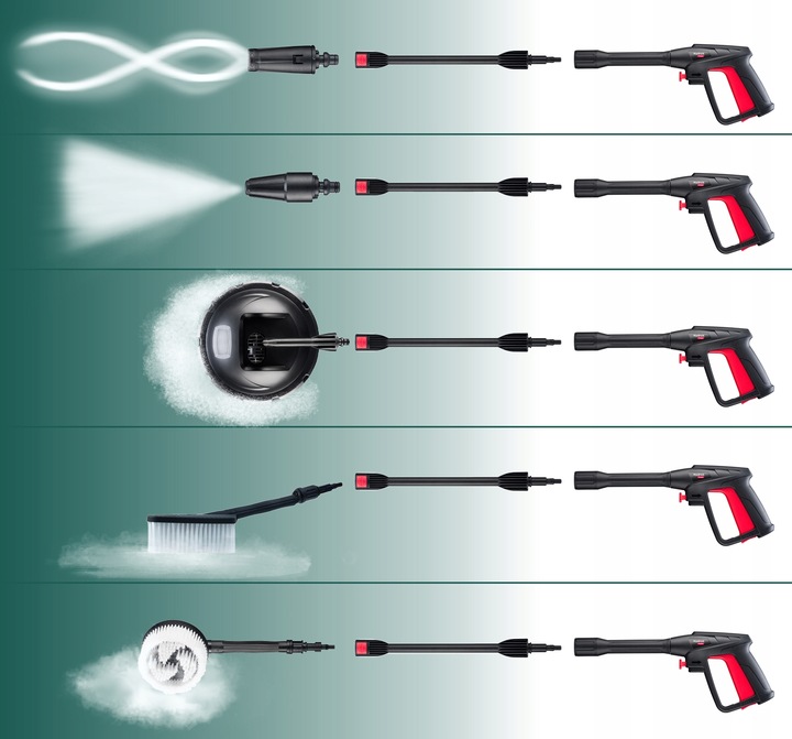 MOCNA MYJKA CIŚNIENIOWA 180bar POMPA ALUMINIOWA 2400W TURBO L8 +