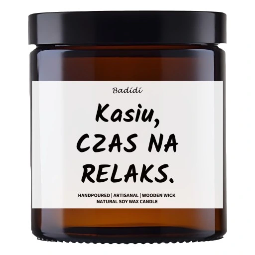 Personalizowana Świeca W Szkle Z Własnym Napisem - Upominek - Prezent 40h