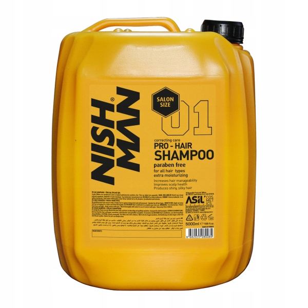 Nishman - 01 Pro-Hair Shampoo - Szampon do włosów 5000ml