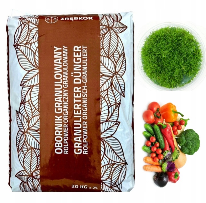 OBORNIK GRANULOWANY ROLLPOWER ORGANICZNY 40l 25KG NAWÓZ NATURALNY