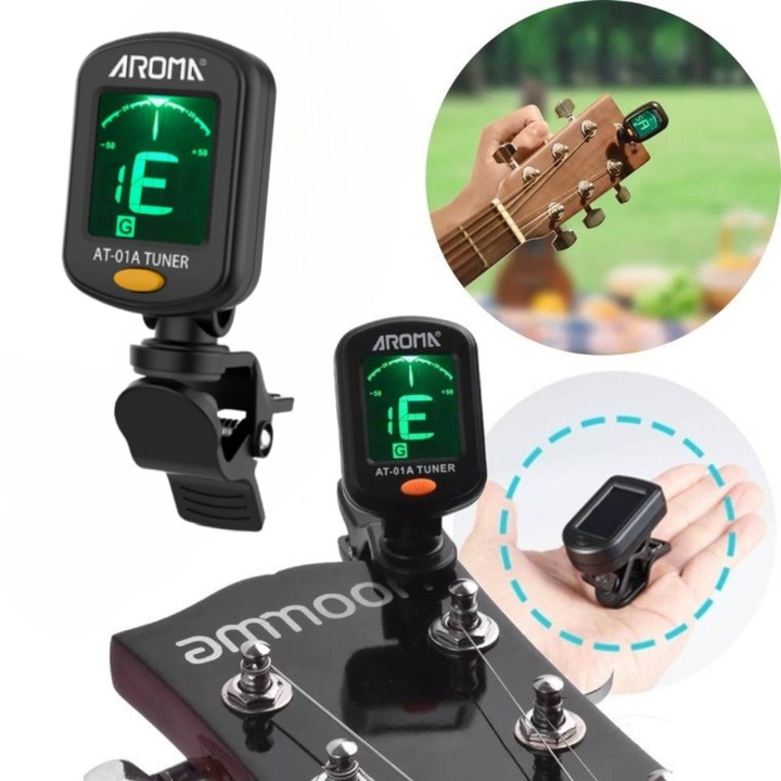 STROIK TUNER GITAROWY DO STROJENIA GITARY SKRZYPIEC BASU UKULELE AROMA