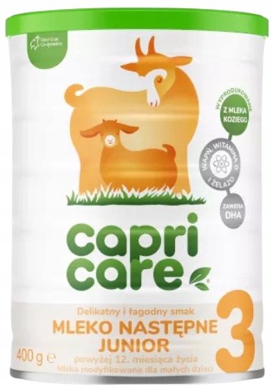 CAPRICARE 3 JUNIOR mleko dla dzieci oparte na kozim mleku 400 g