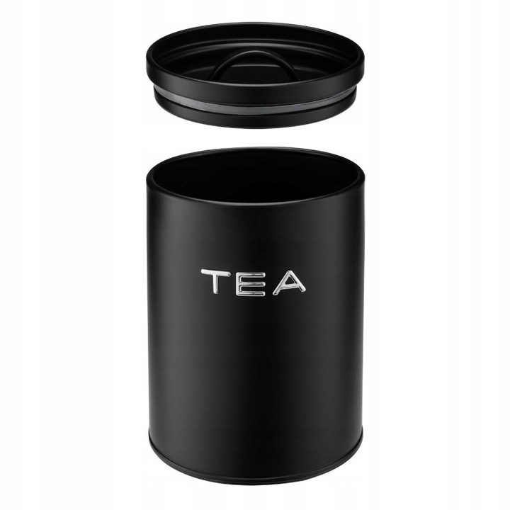 Komplet 3 pojemniki ALEX COFFEE SUGAR TEA czarny kawa cukier herbata zestaw