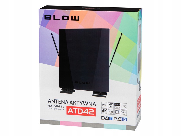 ANTENA AKTYWNA POKOJOWA ZEWNĘTRZNA TV LTE 4K FHD DVB-T2 MUX8 USB