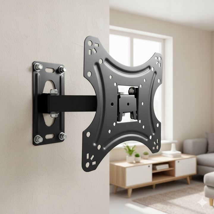 MOCNY UCHWYT WIESZAK DO TV LCD TELEWIZORA ŚCIENNY 10"-43" UNIWERSALNY