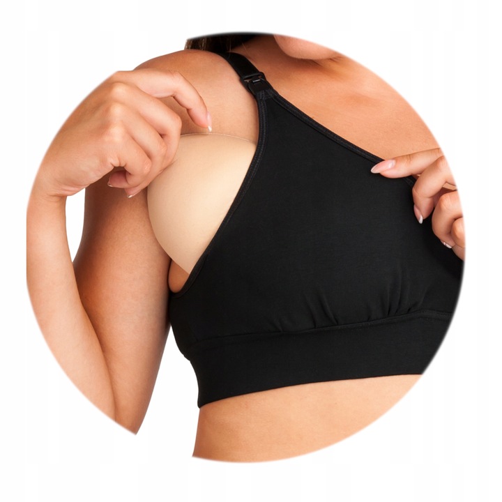 Biustonosz miękki do karmienia duo czarny XXL