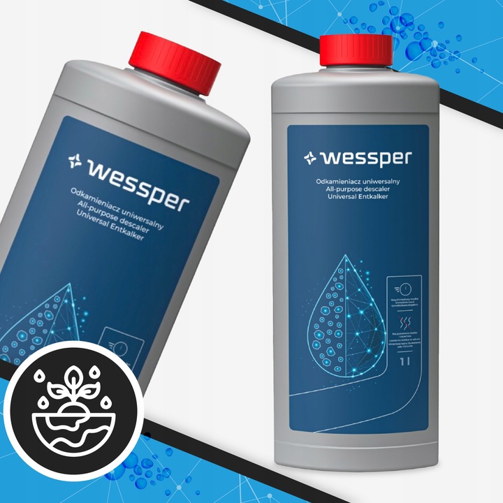 MOCNY Odkamieniacz w Płynie 1L UNIWERSALNY DUŻY Wessper do Ekspresu -1000ml