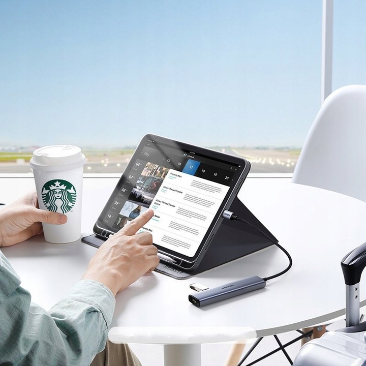 UGREEN ROZDZIELACZ HUB ADAPTER USB TYP C - 4X USB 3.2 GEN 1 KABEL 15CM