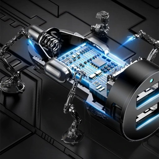 BASEUS ŁADOWARKA SAMOCHODOWA 2x USB/2x ZAPALNICZKA