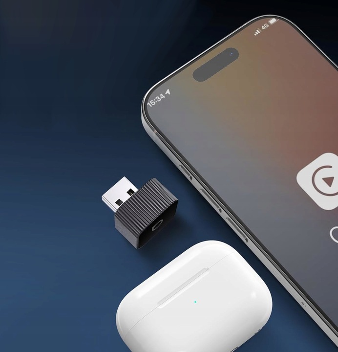 Adapter samochodowy Ottocast Mini Slim Cube do CarPlay Android Auto