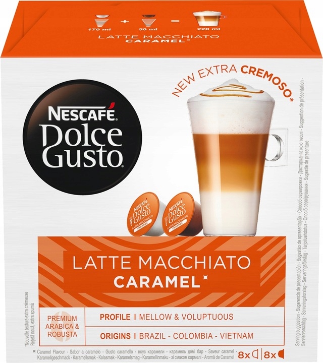 Kapsułki Nescafe Dolce Gusto SUPER ZESTAW 6 x 16