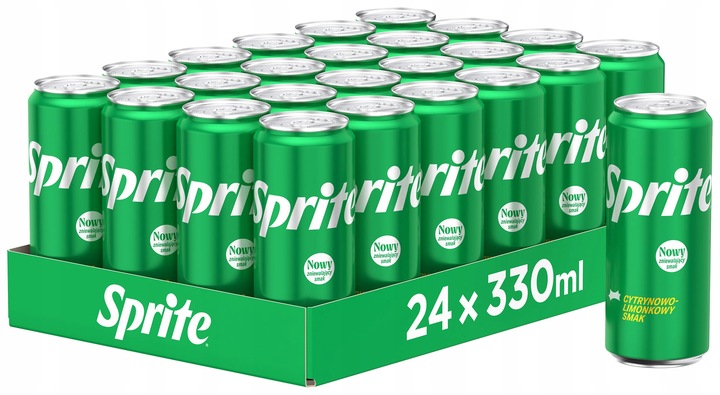 Sprite Napój gazowany puszka limonka cytryna 24x 330ml