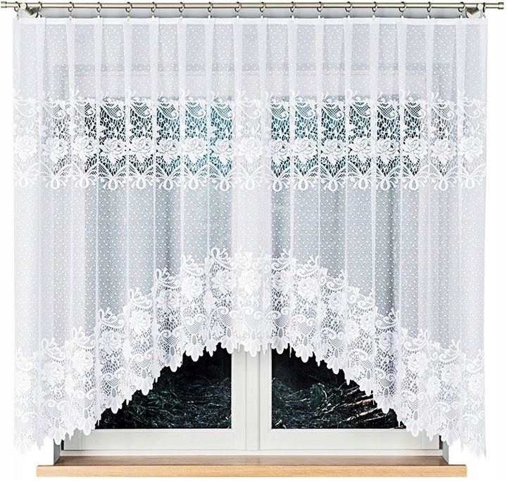 Firana żakardowa DEMETRIA 400x160cm (gotowa) z łukiem