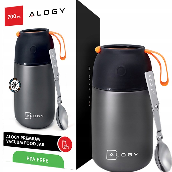 TERMOS OBIADOWY NA ŻYWNOŚĆ JEDZENIE ZUPĘ DLA DZIECI 700ml STALOWY - PREMIUM