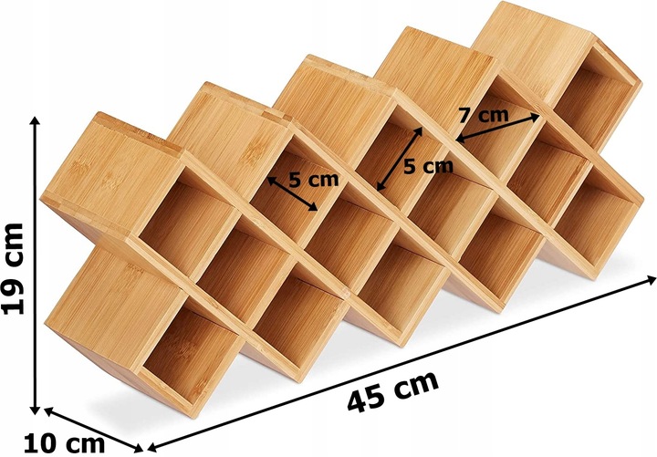 POJEMNIKI NA PRZYPRAWY PRZYPRAWNIK BAMBUS STOJAK DREWNIANY ZESTAW