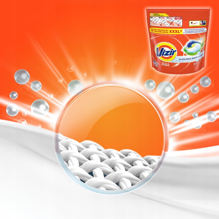 Vizir Alpine Fresh PODS Kapsułki do prania 3x50 prań