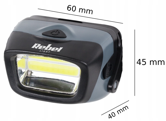Profesjonalna Latarka Czołowa Rebel z 120 Lm LED COB 3 W zasięg 20 m