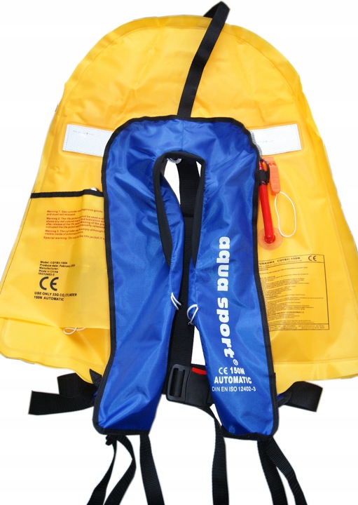 KAMIZELKA PNEUMATYCZNA 150N BLACK ratunkowa automat