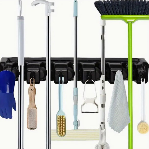 WIESZAK UCHWYT NA ŚCIANĘ ŚCIENNY NA MIOTŁY NARZĘDZIA SZCZOTKI GRABIE