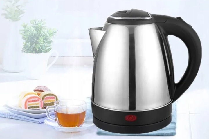 CZAJNIK ELEKTRYCZNY BEZPRZEWODOWY 2 STAL INOX 1800w duży srebrny