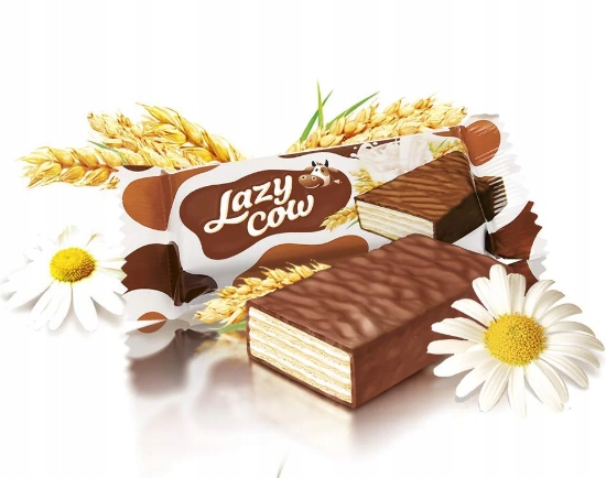 Roshen Wafelki Lazy Cow Batoniki W Czekoladzie Mleczne Kakaowe Wafelek