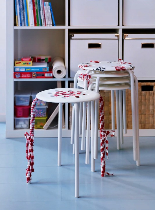 IKEA STOŁEK TABORET KRZESŁO KUCHENNE BIAŁY