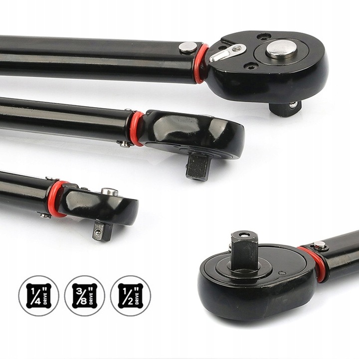 KLUCZ DYNAMOMETRYCZNY Z BLOKADĄ BLOKADA 3/8 " 19-110nm DWUKIERUNKOWY Z