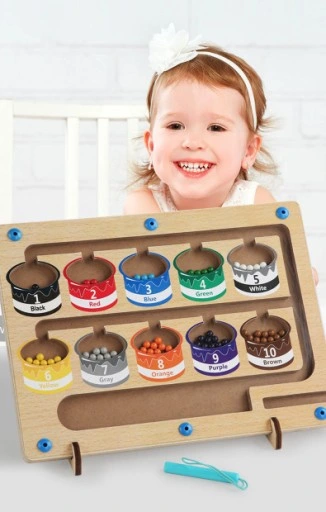 GRA DREWNIANY LABIRYNT NAUKA LICZENIA I KOLORÓW SORTER SUPER PREZENT