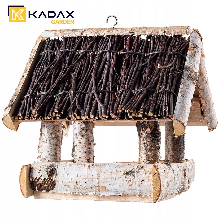 KARMNIK DLA PTAKÓW DUŻY XXL DOMEK DREWNIANY WISZĄCY BUDKA OZDOBA DO