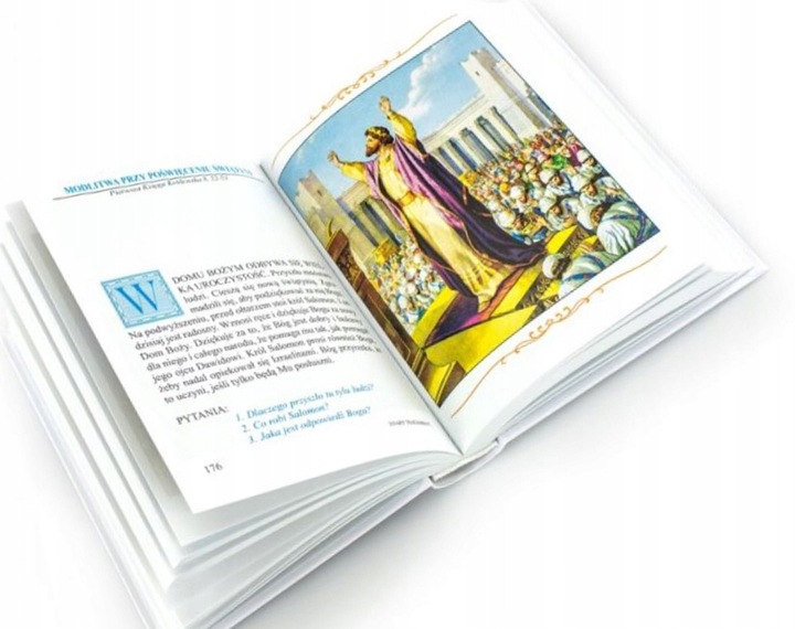 BIBLIA NA PREZENT BIBLIA na CHRZEST KOMUNIĘ PISMO ŚWIĘTE GRAWER IMIĘ biała