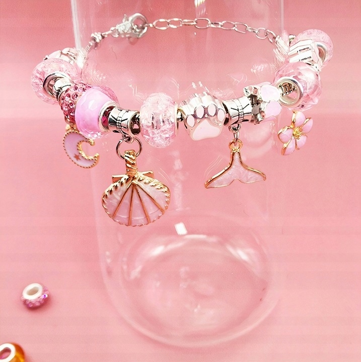 ZESTAW DO ROBIENIA BRANSOLETEK NASZYJNIKÓW PUDEŁO DO PRZECHOWYWANIA