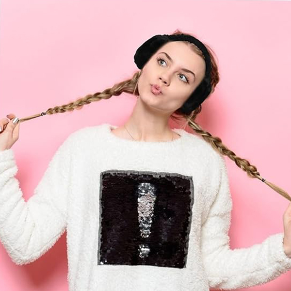 NAUSZNIKI ZIMOWE JESIENNE NA USZY CIEPŁE FUTERKO PLUSZOWE REGULOWANE