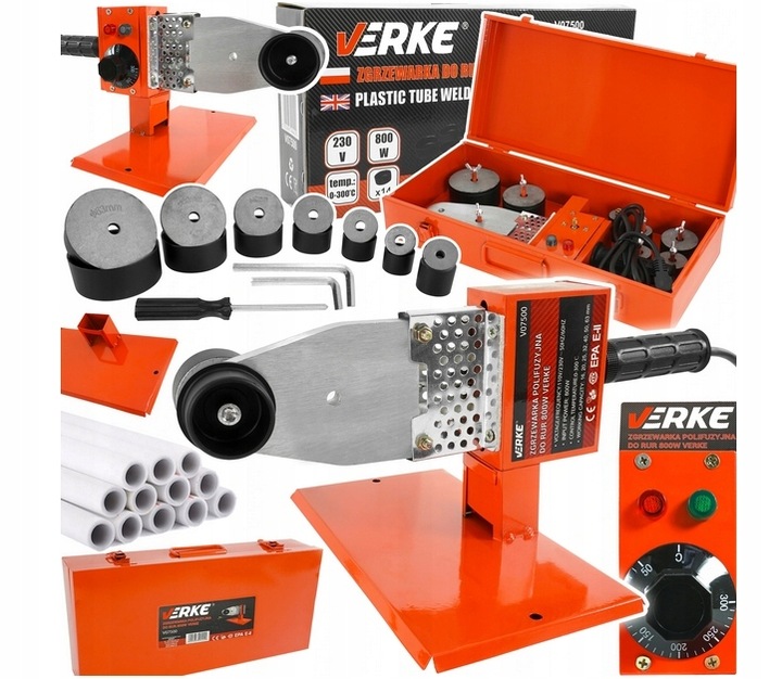 ZGRZEWARKA POLIFUZYJNA DO ZGRZEWANIA RUR PP PCV 800W MOCNA + MATRYCE