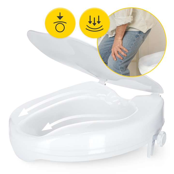 NASADKA NAKŁADKA TOALETOWA PODWYŻSZAJĄCA NA SEDES Z KLAPĄ DESKA WC 5 CM