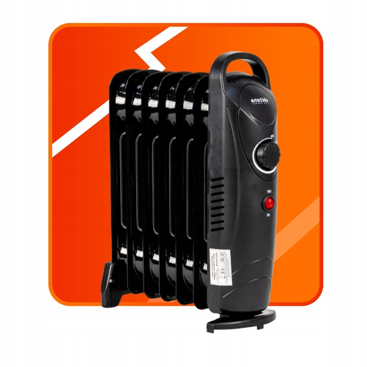 GRZEJNIK ELEKTRYCZNY 700 WATT OLEJOWY 7 ŻEBEREK TERMOSTAT ŻEBERKOWY OLEJAK