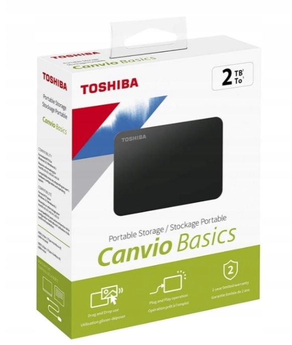 Toshiba Canvio Basics 2TB USB 3.0 Black