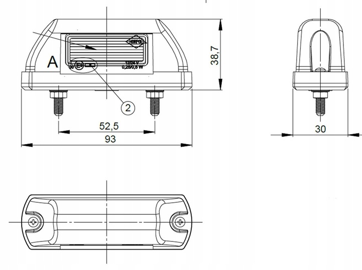 Lampa Przyczepki Przyczepy Oświetlenia tablicy Led