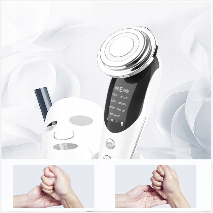 MASAŻ TWARZY MASAŻER LIFTINGUJĄCY UJĘDRNIAJĄCY 7W1 EMS MEZOTERAPIA LIFTING