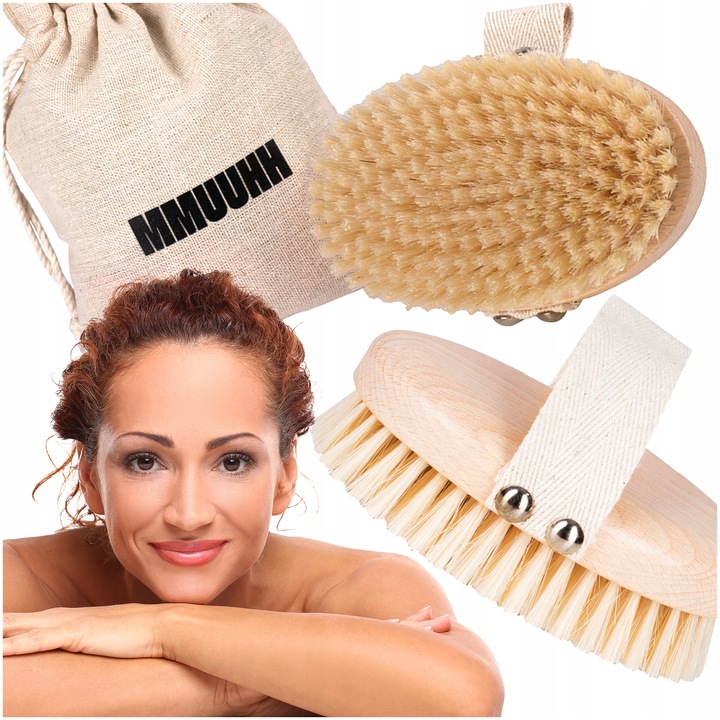 Szczotka Do Masażu Ciała Na Sucho Miękka Na Cellulit Rozstępy Bóle Mięśni