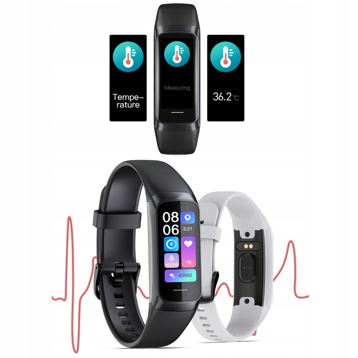SMARTWATCH DAMSKI SMARTBAND AMOLED POLSKIE MENU OPASKA DAMSKA SUPER JAKOŚĆ