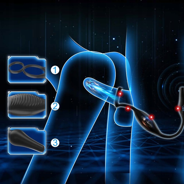 Masażer prostaty Cock Ring 7 trybów wibracji