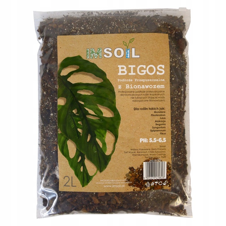 IMSOIL Przepuszczalna Ziemia do Roślin - BIGOS 20L