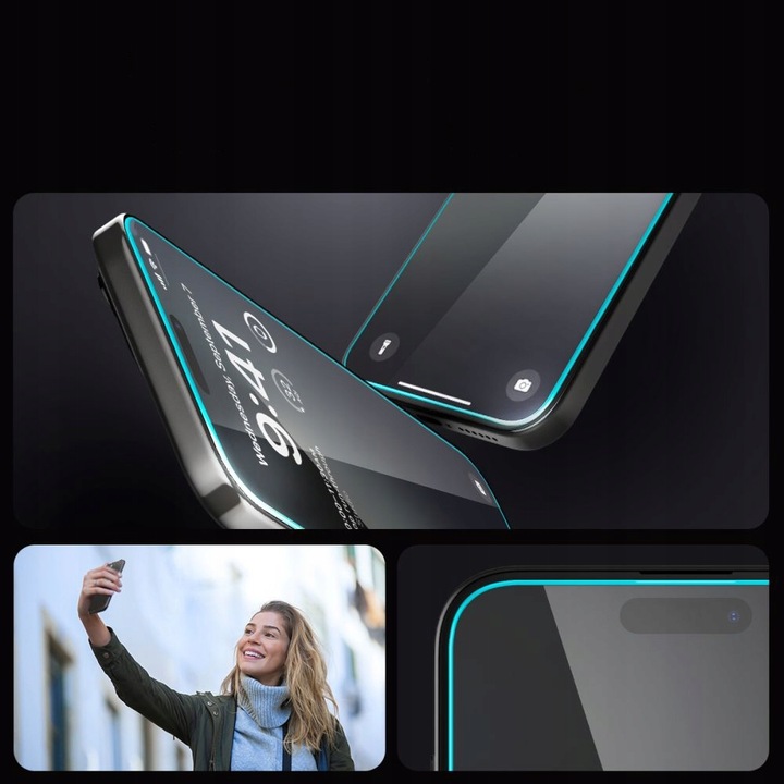 2x Szkło Hartowane SPIGEN GLAS.tR EZ FIT + Aplikator do iPhone 15 Pro Max
