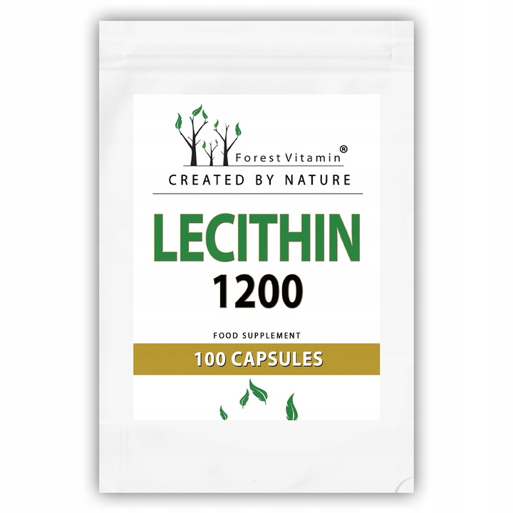 LECYTYNA SOJOWA 1200mg PAMIĘĆ KONCENTRACJA 100 kaps FOSFOLIPIDY CHOLINA
